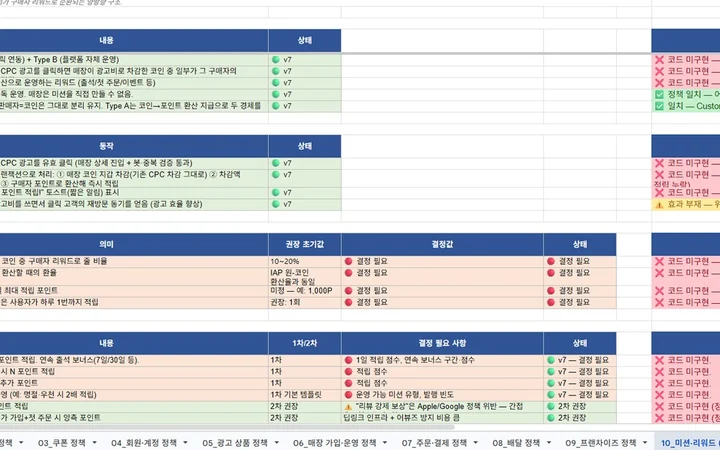 서비스 정책서 미리보기