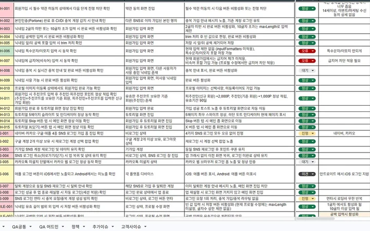 QA 테스트 케이스 미리보기
